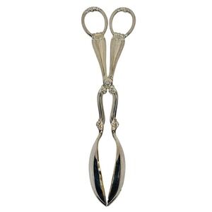 Gorham Heritage Silver Plated Pastry Salad Tongs Italy Ornate Serving Vtg 11"